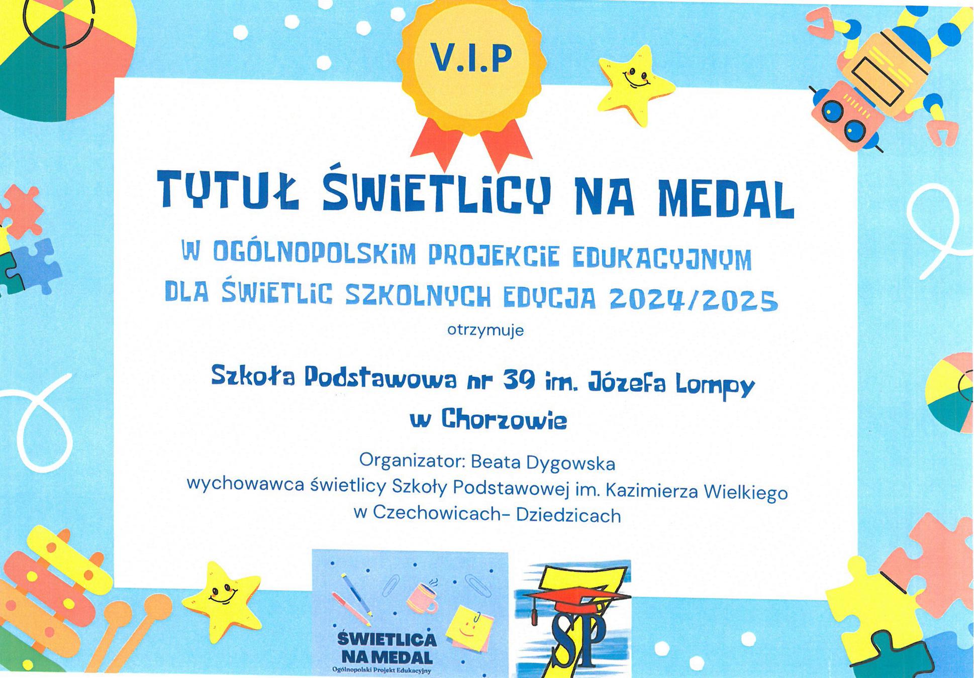 Tytuł świetlicy na medal