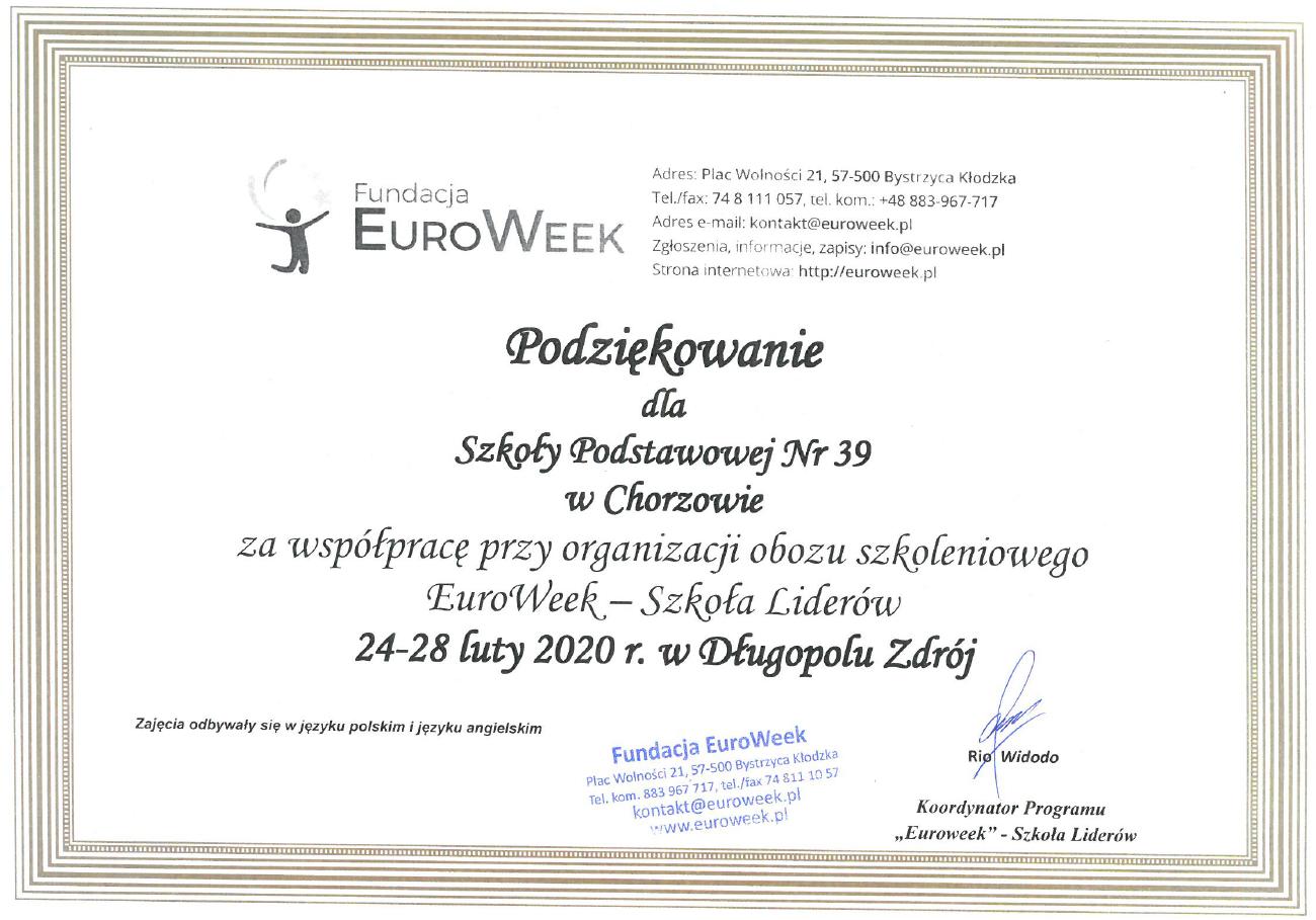 Dyplom Euroweek